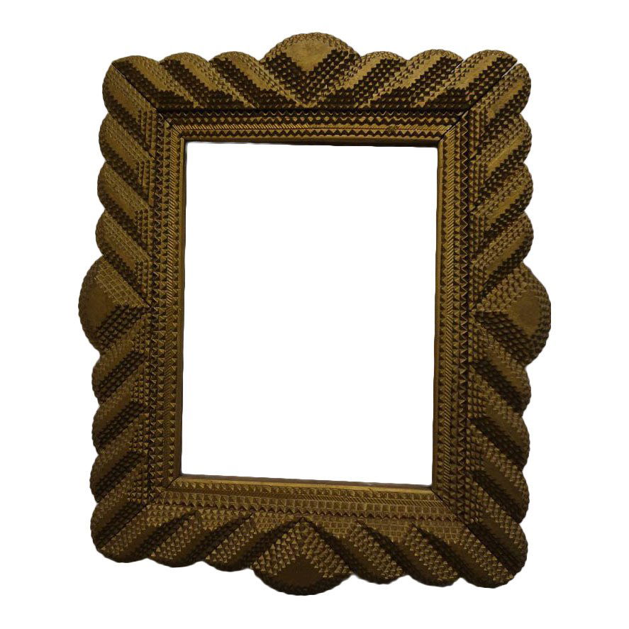 Handmade Gold Curvilinear Tramp Art Frame (1 of 3)