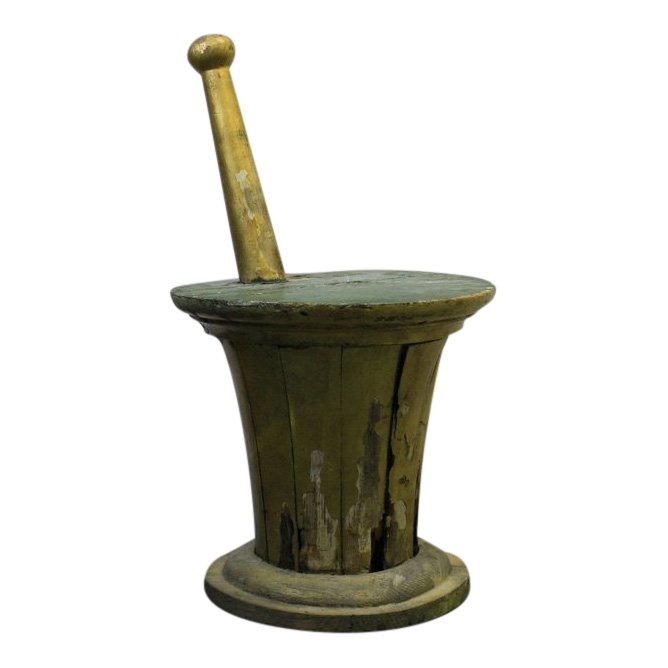 Late 19th C Pharmacist Mortar & Pestle (1 of 3)