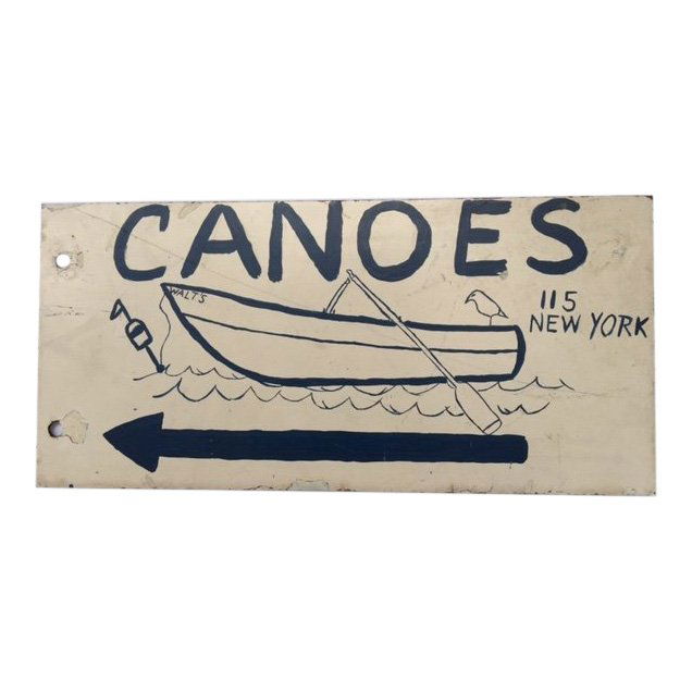 Hand-painted Upstate NY Double Sided Sign, 1940s (1 of 2)