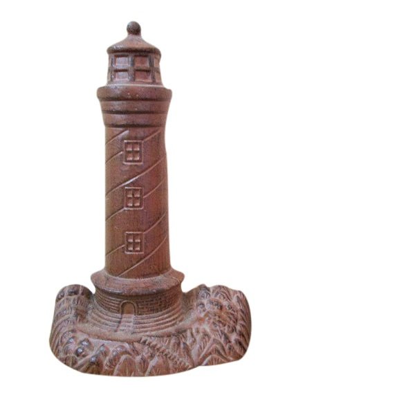 Early 20th C Cast Iron Lighthouse Doorstop (1 of 7)