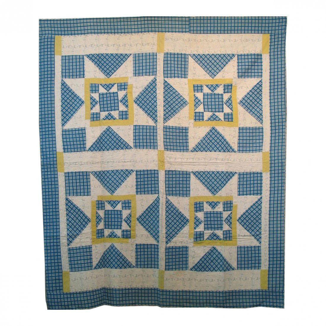 20th C Rising Star Pieced Quilt (1 of 4)