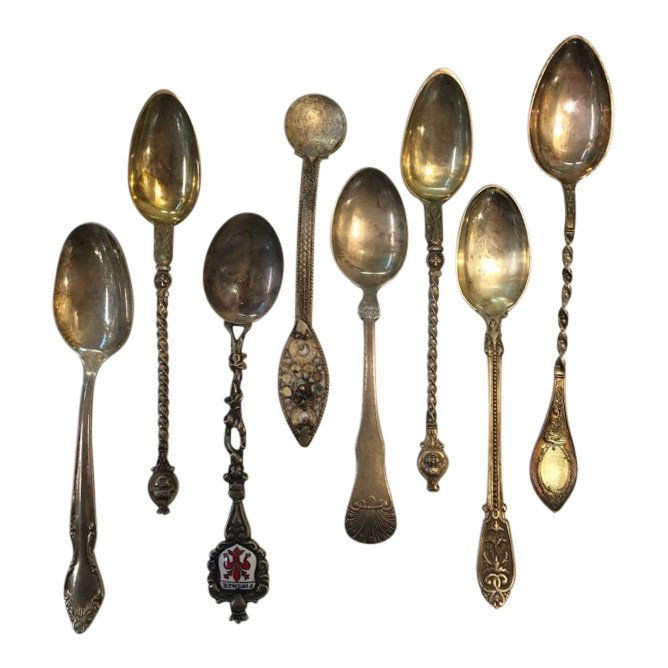 Eight Assorted Silver Tea Spoons (1 of 4)