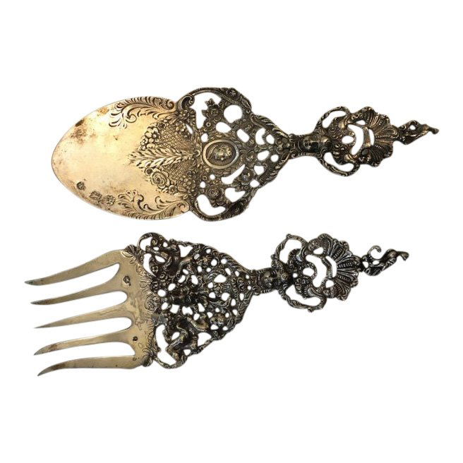 English Silver Fish Set, 2 Pieces (1 of 6)