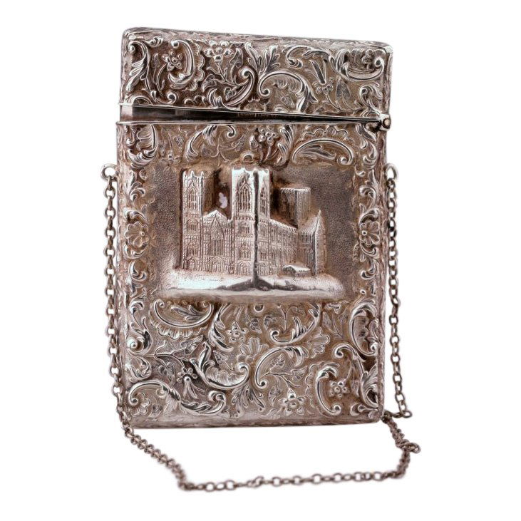 Victorian Antique Sterling Silver Calling Card Case (1 of 5)