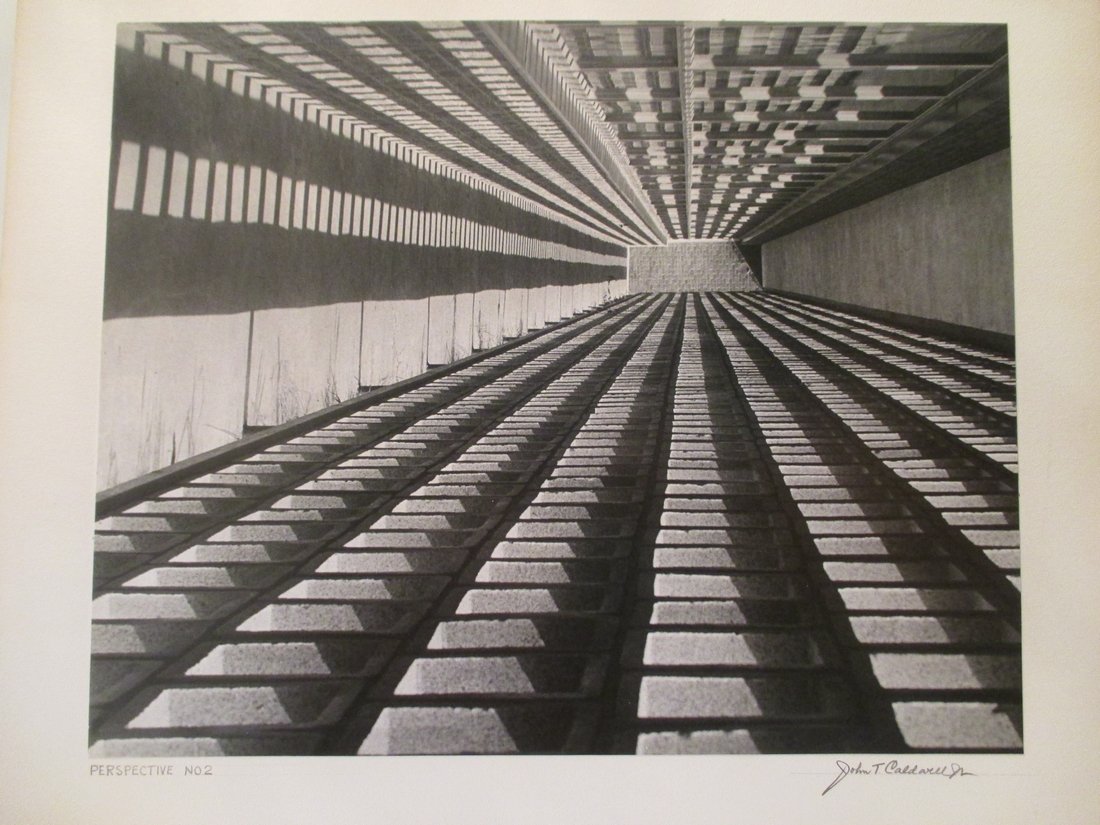 John T. Caldwell Jr: Perspective No. 2: Photo Title: Perspective No. 2 Photographer: John T. Caldwell Jr. Size: 16.25 x 13 inches Medium: Original photograph Caldwell was a well known photographer In Jackson Miss. He was a member of APSA. H