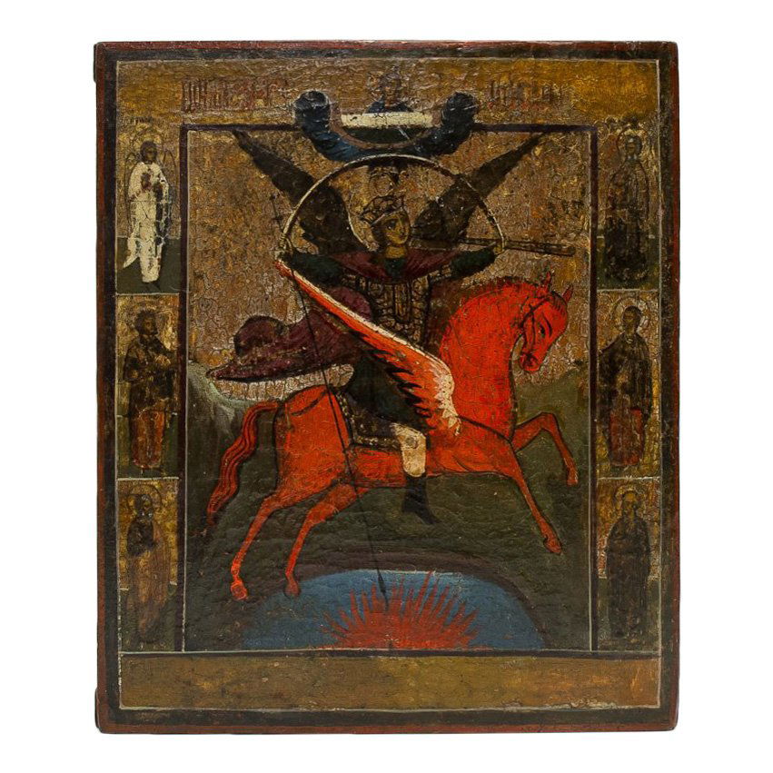 19th C Russian Icon Archangel Michael (1 of 2)
