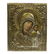 19th C Russian Icon Our Lady of Kazan, Silvered Oklad