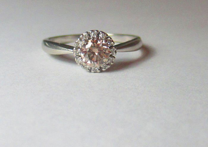 14K White Gold Pink Diamond Ring (1 of 6)