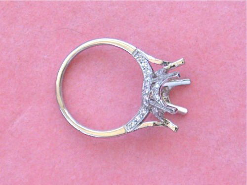 Edwardian Platinum Diamond Ring Mounting (1 of 10)