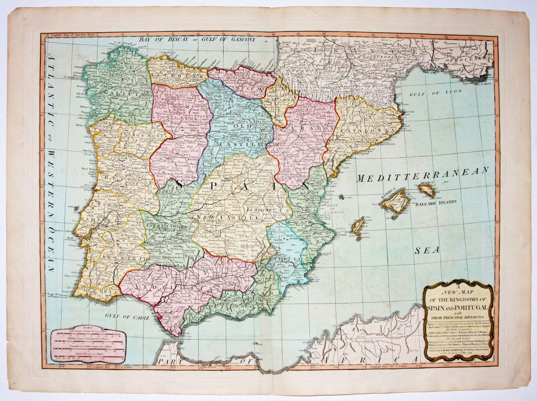 Laurie & Whittle: Spain & Portugal Map 1794 (1 of 1)