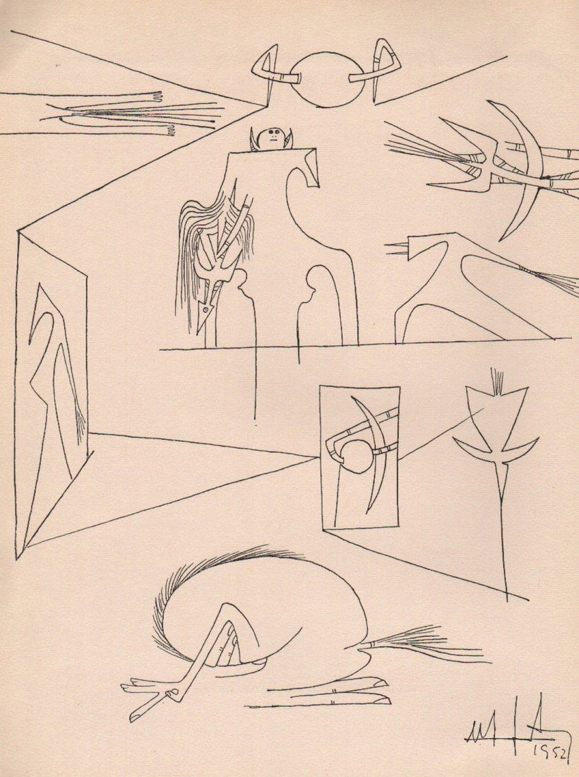 Wilfredo Lam: Dessin 1952 - Lithograph (1 of 1)