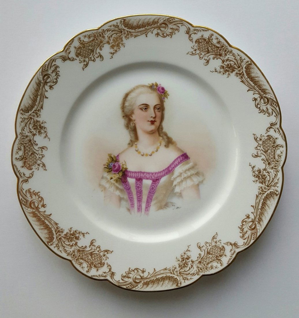 1846 Chateau De St Cloud Cabinet Plate Madame du Barry (1 of 6)