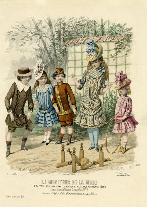 Le Moniteur de la Mode. No. 31, 1887: Print Title: Le Moniteur de la Mode. No. 31 Artist: Jules David Date: 1887 Medium: Hand colored engraving Size: 10.25 x 8.75 inches (261 x 220 mm) From: "Le Moniteur de la Mode" Publisher: Abel Goubau