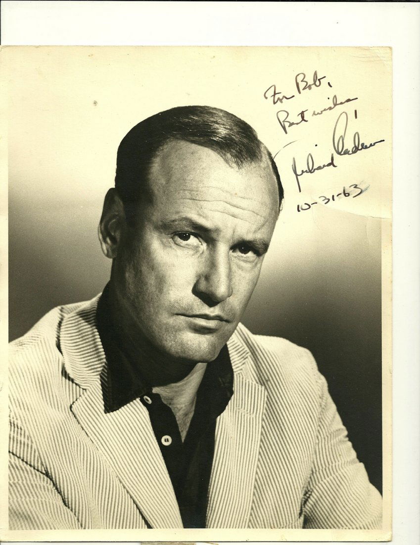 Richard Anderson Poster, Signed: A signed poster of Richard Anderson Dimensions: 8 inches x 10 inches Richard Anderson is an American film and television actor. Among his best-known roles is his portrayal of Oscar Goldman in both The