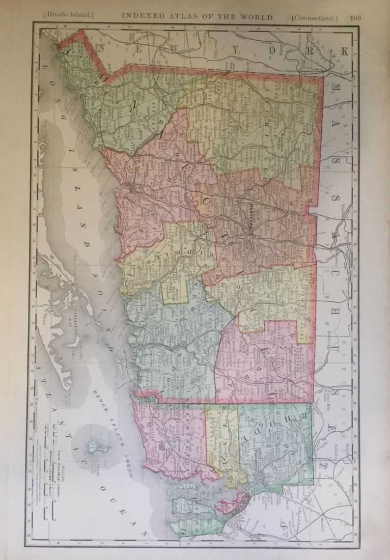 Rand, McNally & Co: Connecticut, Rhode Island, 1898 (1 of 1)