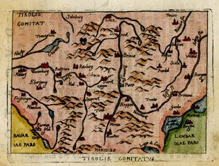Abraham Ortelius: Tirolis Comitatus (1 of 1)