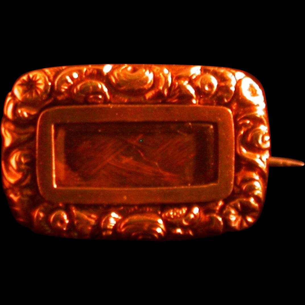 18K Gold Georgian Memorial Pin, 1825, 18K Gold (1 of 5)