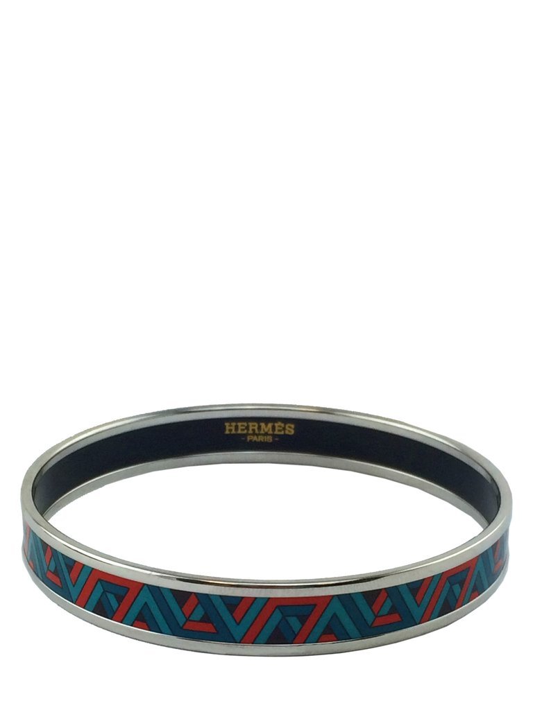 Hermes: Printed Enamel Triangle Narrow Bracelet 70 (1 of 3)