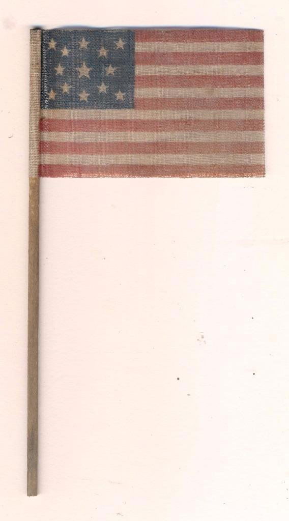 Vintage 13 Star Centennial American Parade Flag, 1876 (1 of 3)