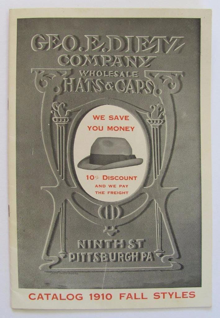 Graphic Vintage Hats & Caps Catalog, 1910 (1 of 9)