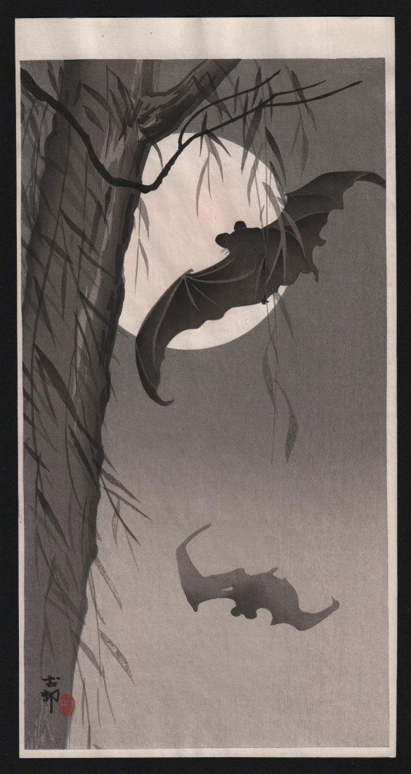 Ohara Koson: Bats Before Full Moon, 1910 (1 of 1)