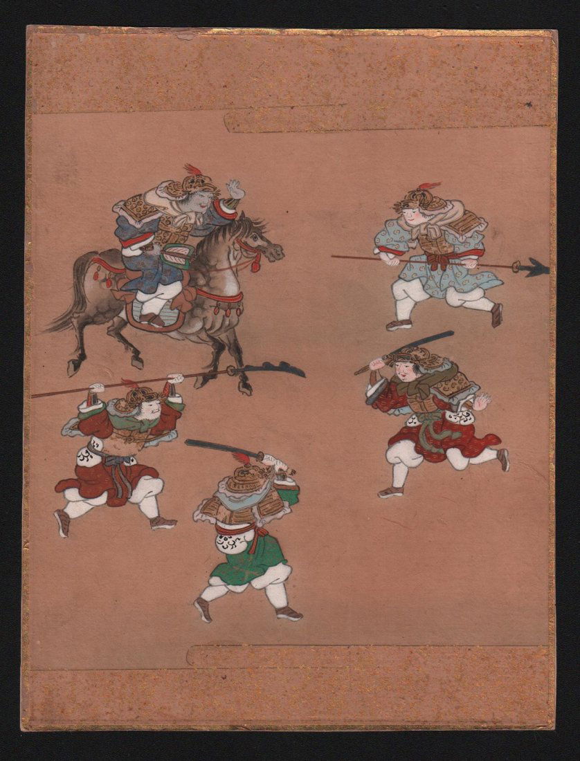 Antique Tosa School: Samurai Warriors, 18th C (1 of 1)