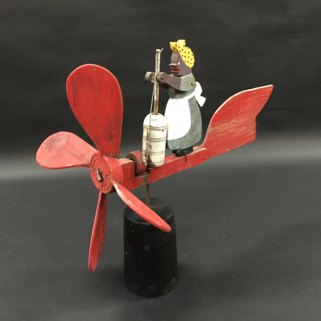 Lady Making Butter Whirligig, 1950s (1 of 1)