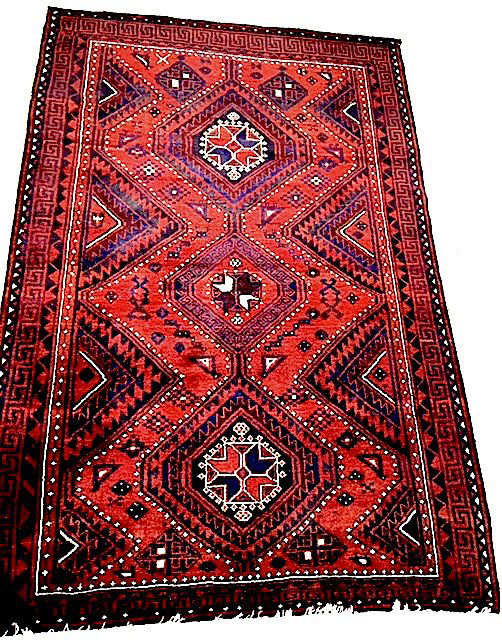 Vintage Persian Shiraz Tribal Geometric Rug, 5.7x8.6 (1 of 6)