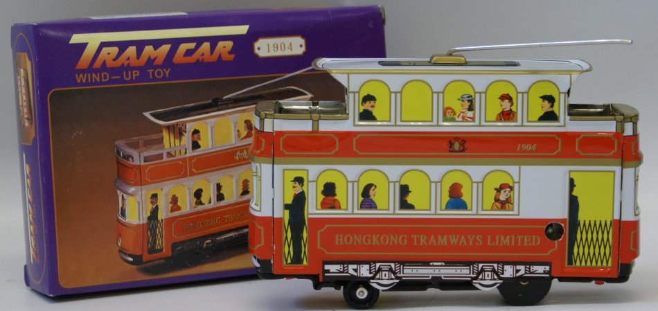 Tin Windup Tram Car #1904 Hong Kong Tramways Ms263,
