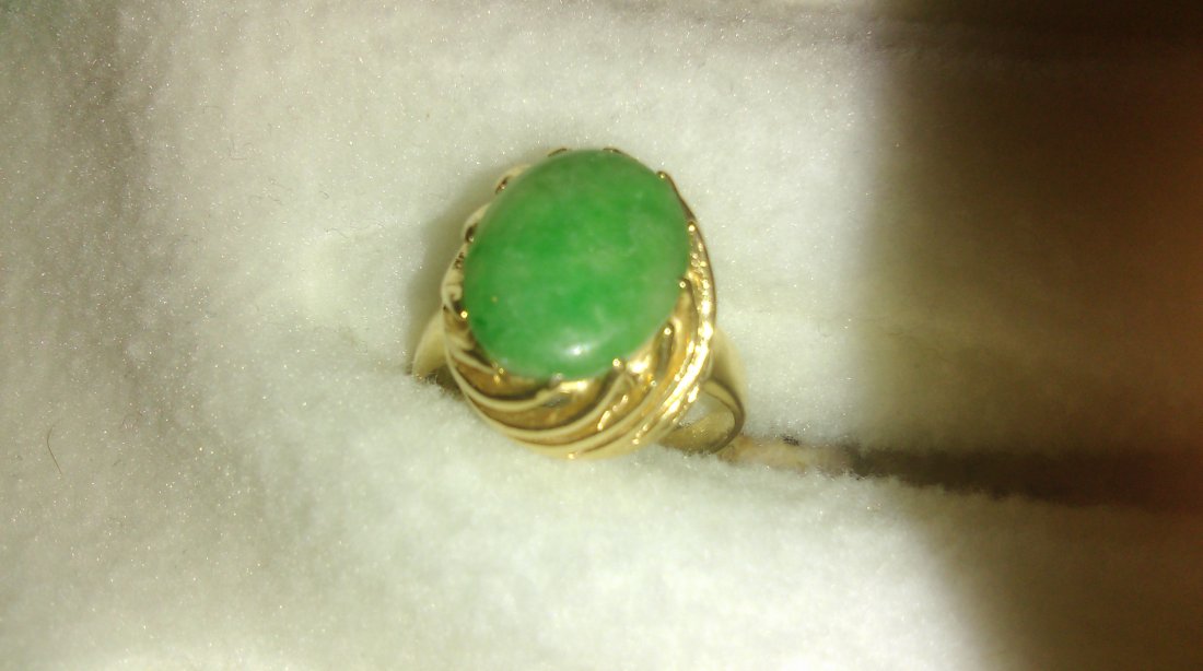 14K Yellow Gold Jade Ring (1 of 2)