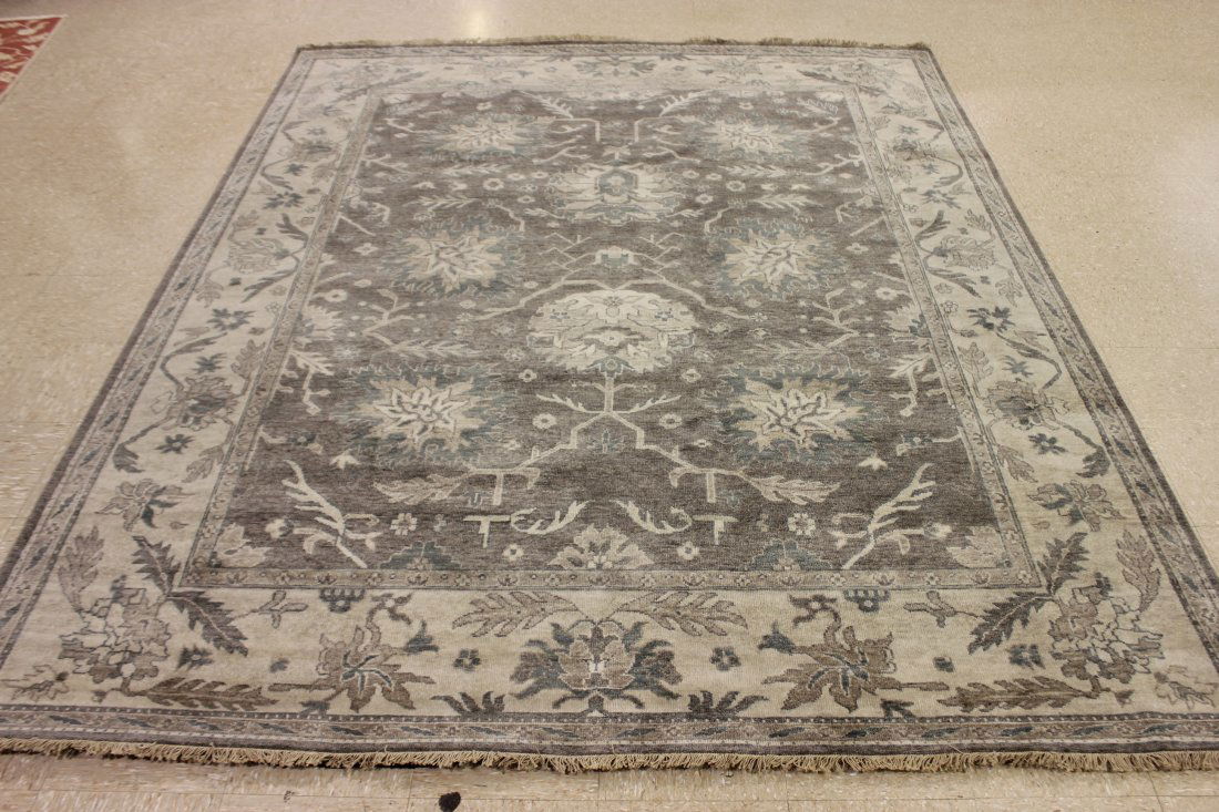 Silverwash Antique Style Handmade Oushak Rug 8x10 (1 of 9)