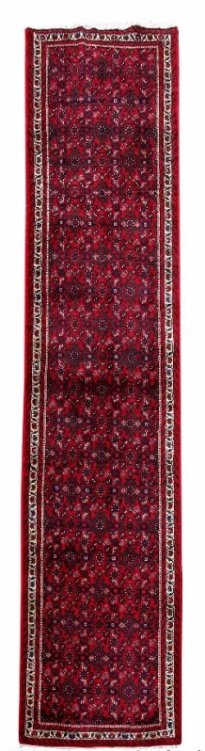 Persian Hamadan Hand Knotted Wool Runner Rug 4x13 (1 of 6)
