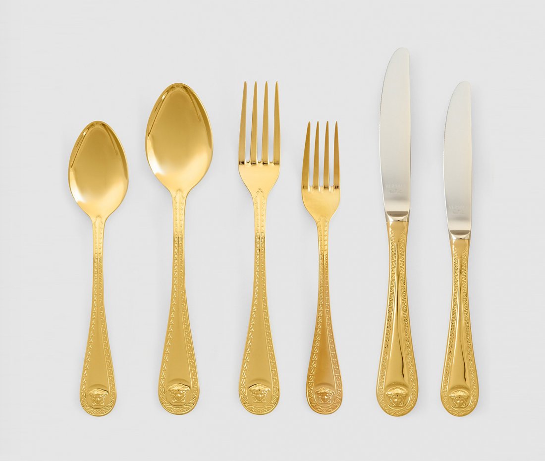 Set of 36 Versace for Rosenthal Medusa Gold Flatware