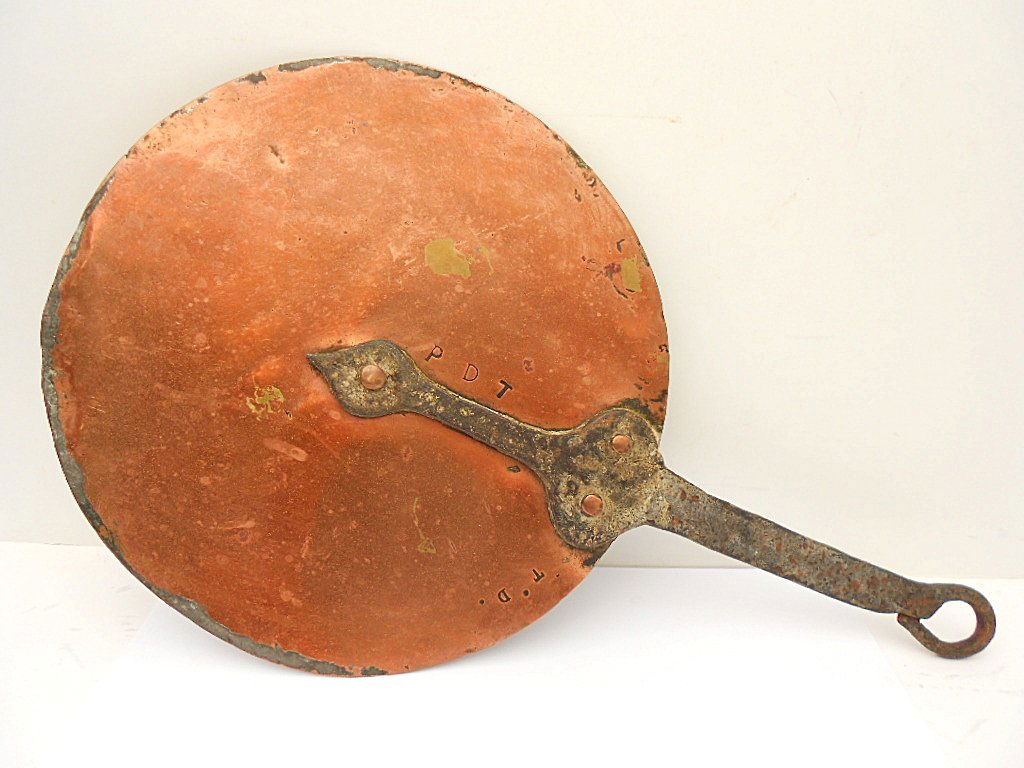 French Antique Copper Pan Lid, 19th C (1 of 3)
