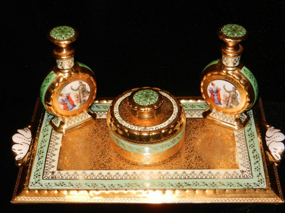 Vintage Le Mieux Painted China Vanity Set 1930 S Dec 03 16 Jasper52 In Ny Vintage Le Mieux Painted China Vanity Set 1930 S Dec 03 16 Jasper52 In Ny
