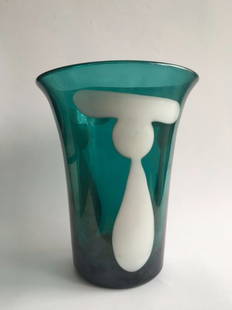 Fulvio Bianconi for Venini Murano Glass Vase: Item: Fulvio Bianconi for Venini Murano Glass Vase Size: 9 inches high Date: 1950's Markings: Acid stamp on bottom Venini Murano Italia Fulvio Bianconi (1915-1996) was an Italian artist who started at