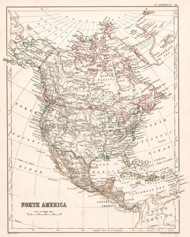 Map of North America, Cabinet Atlas of the World (1 of 1)