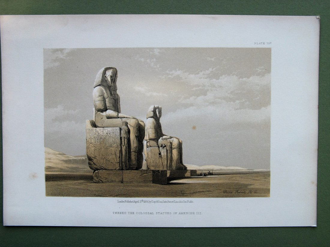 David Roberts: Thebes, the Colossal Statues of Pharoah (1 of 1)