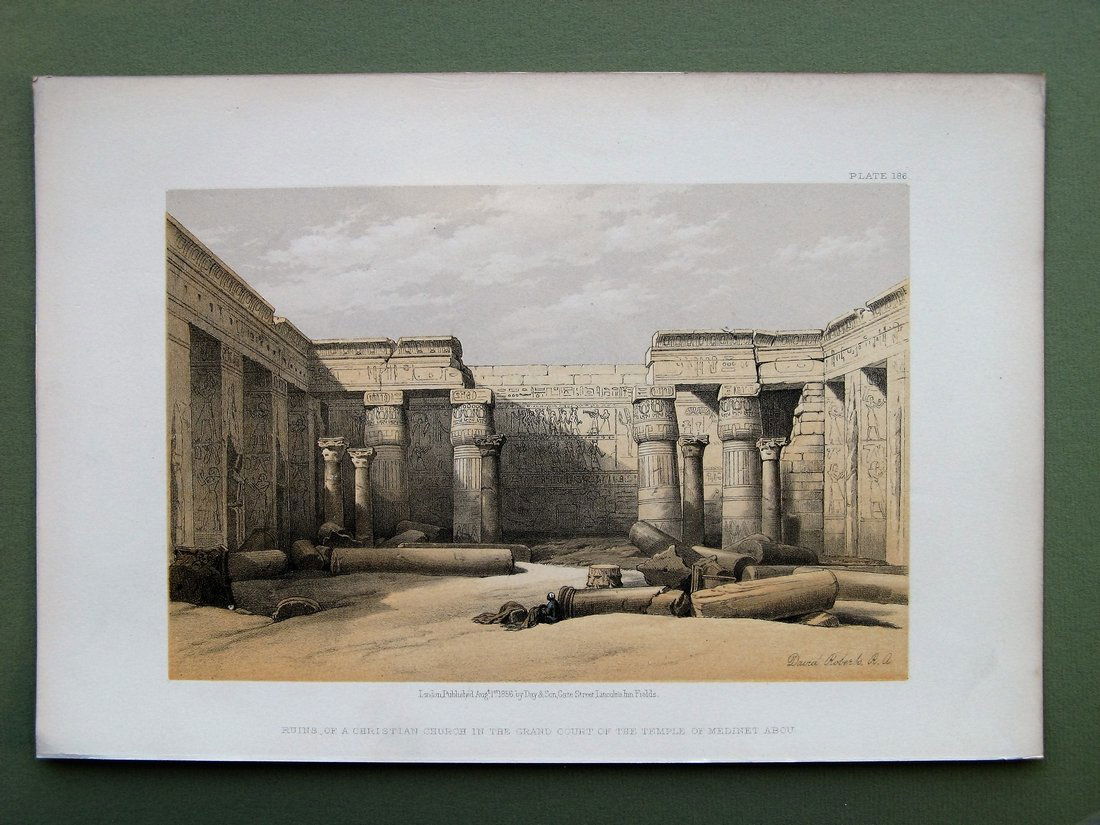 David Roberts: Ruins in Temple of Medinet, Egypt (1 of 1)