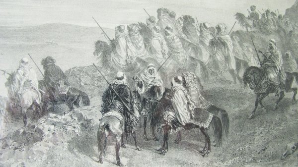 Denis Auguste Marie Raffet: Les Arabes Signalent (1 of 3)