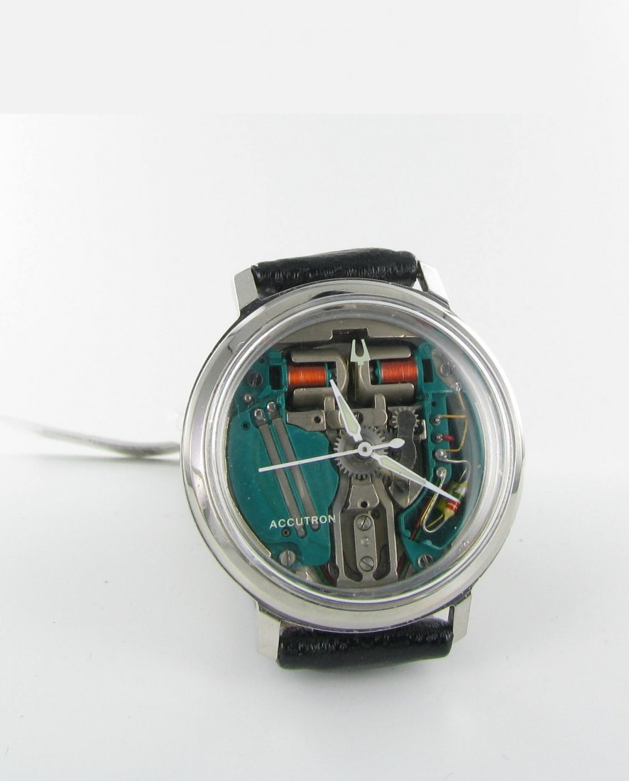 Bulova Stainless Steel Spaceview Watch, 1965: Domestic: Free Shipping Item: Bulova Stainless Steel Space View Conversion Watch Date: 1965 Materials: Stainless steel, new glove leather Debeers strap 214 movement Watch has been fully serviced & reg