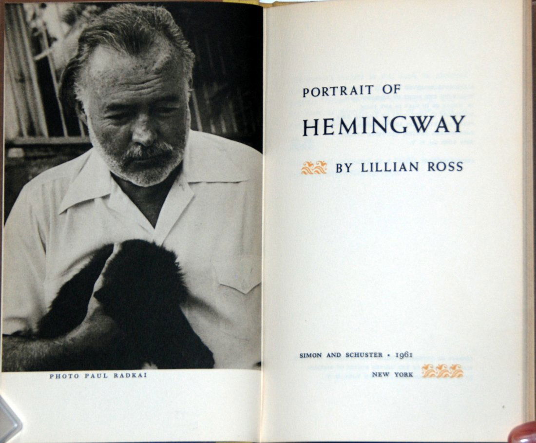 Lillian Ross: Portrait of Hemingway, First Edition (1 of 3)
