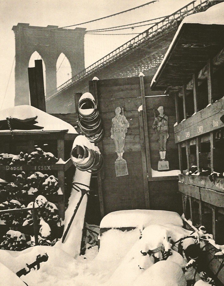 Andre Kertesz: Wall Soldiers, New York 1947: Print Title: Wall Soldiers, New York 1947 Artist: Andre Kertesz Printing Date: 1973 Medium: Copperplate Sheet-fed Gravure Printing Date: Japan Image Size: 7.5 x 9 inches Andre Kertesz, born Kertesz An