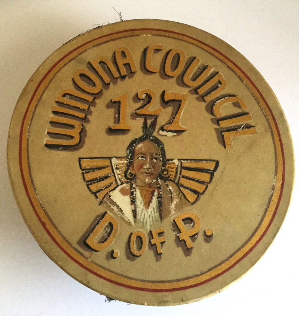 Winona Council American Indian Ceremonial Drum, c 1920 (1 of 3)