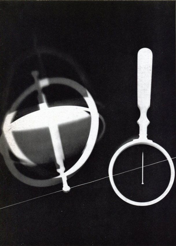 Man Ray: Photogram (Rayograph) of Objects: Print Title: Photogram (Rayograph) of Objects Artist: Man Ray Printing Date: 1934 Medium: Vintage Sheet-fed Gravure Printer: La Neogravure, France Image Size: 8 x 10.5 inches Man Ray, original name Em