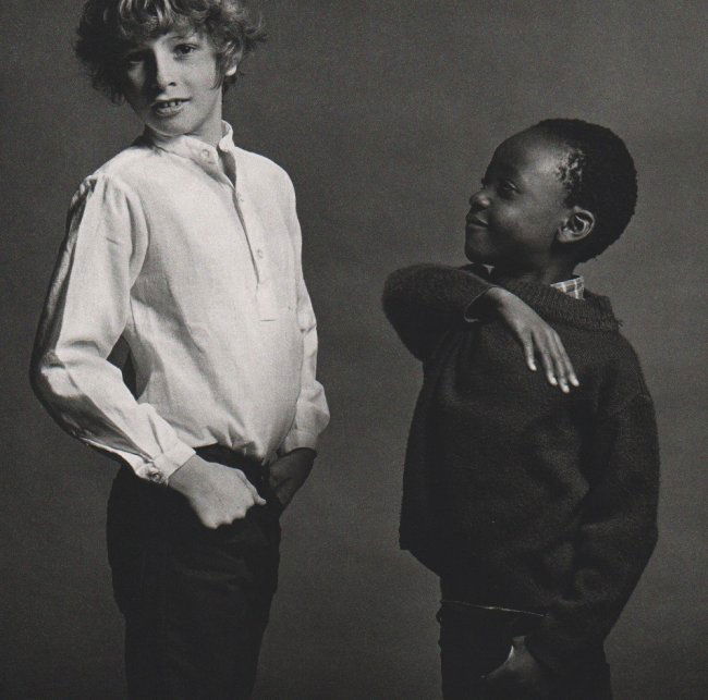 Mapplethorpe: Sebastion and Nda, 1981: Print Title: Sebastion and Nda, 1981 Artist: Mapplethorpe Printing Date: 1985 Medium: Sheet-fed Gravure Printed In: Japan Image Size: 10 x 10 inches Robert Mapplethorpe was an American photographer, k