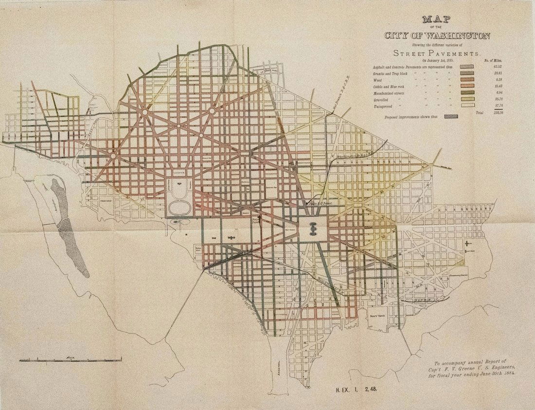 City Plan of Washington DC, 1885 (1 of 1)