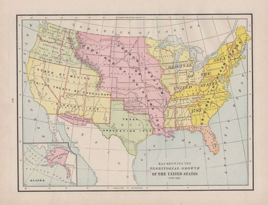 George Cram: Territorial Growth of the United States (1 of 1)