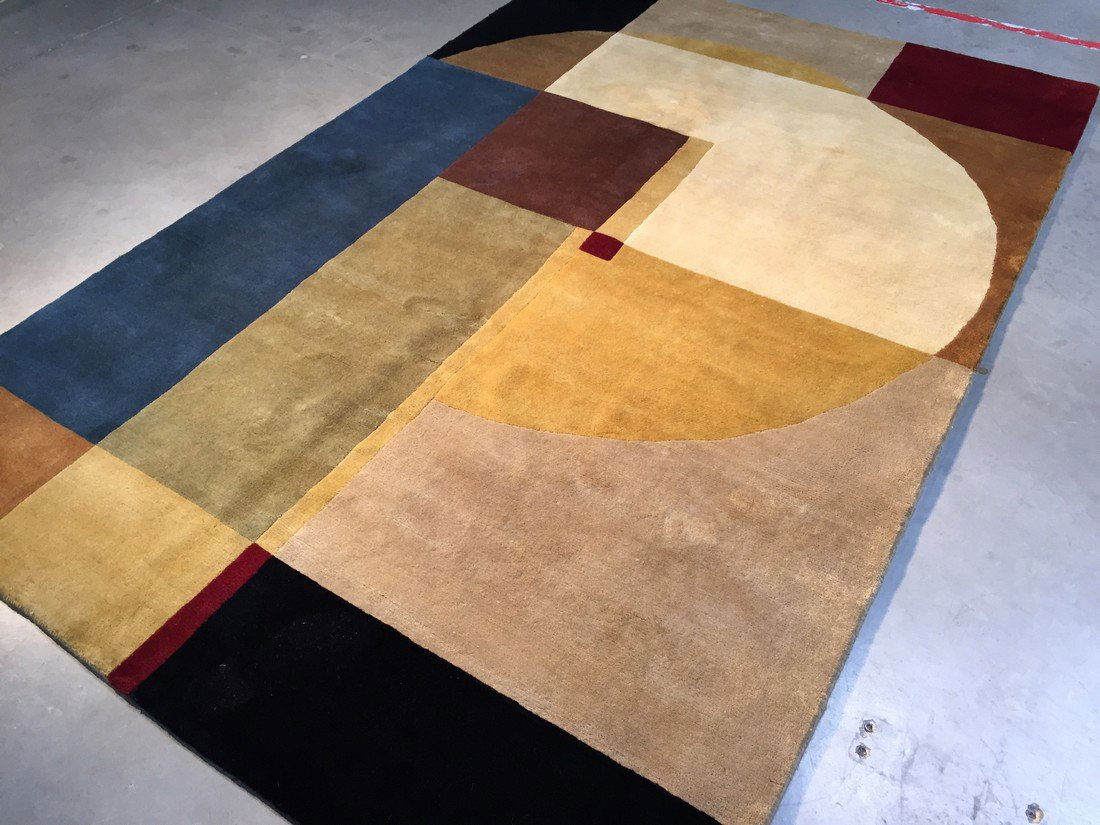 Modern Tibetan Hand Knotted Carved Wool Rug 6x9 (1 of 7)