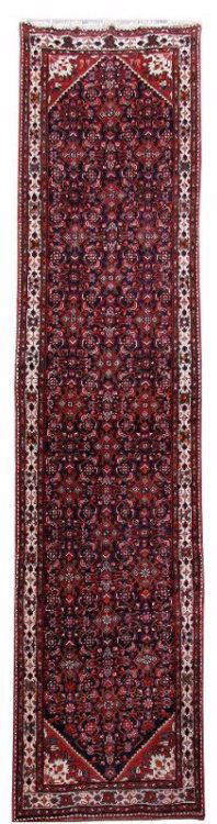 Hamadan Hosseinabad Wool Handmade Runner Rug 4x13 (1 of 6)